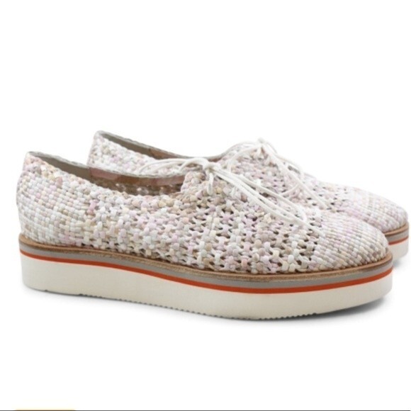 Melvin & Hamilton Pink Cyrene Woven Derby Lace Up Shoe 40 - Picture 10 of 12